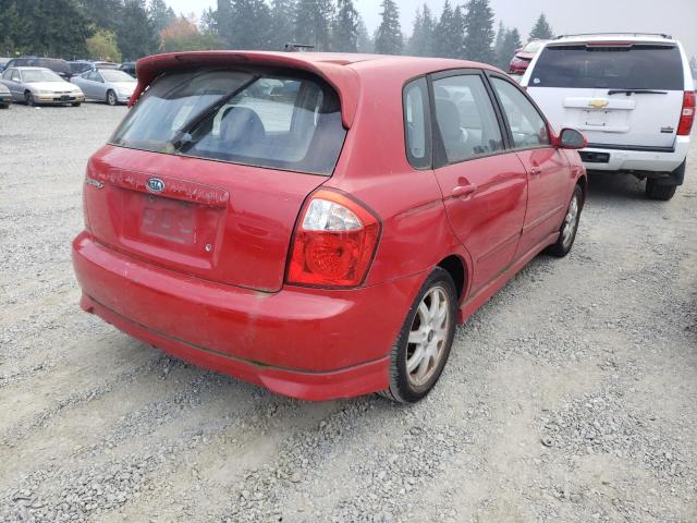 KNAFE161955106990 - 2005 KIA SPECTRA5 RED photo 4