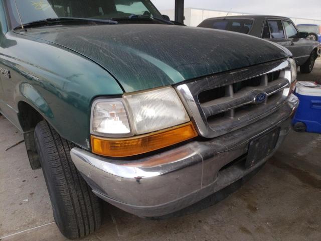 1FTYR14C5YTB21135 - 2000 FORD RANGER SUP GREEN photo 9