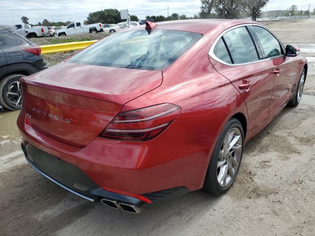 KMTG34TA2NU093395 - 2022 GENESIS G70 BASE RED photo 3