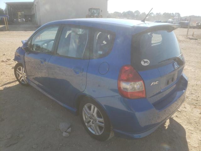 JHMGD38618S062616 - 2008 HONDA FIT SPORT BLUE photo 3