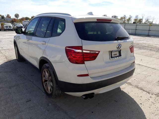 5UXWX9C54D0A27940 - 2013 BMW X3 WHITE photo 3