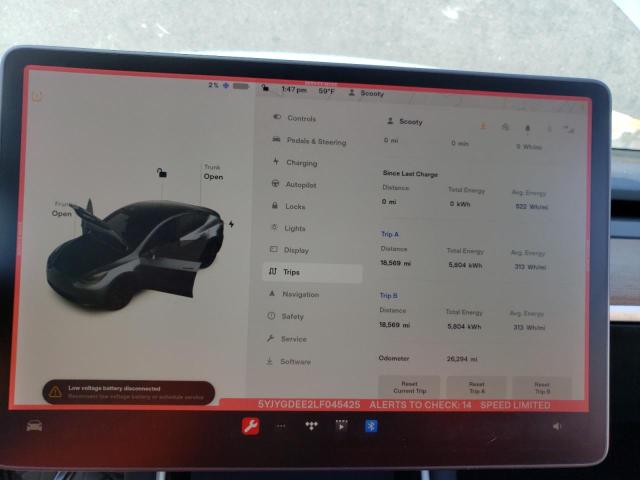 5YJYGDEE2LF045425 - 2020 TESLA MODEL Y فحمي صورة 8