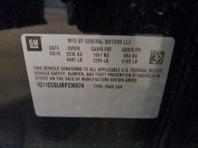 1G11C5SL8EF236974 - 2014 CHEVROLET MALIBU 1LT 黑色 照片 10