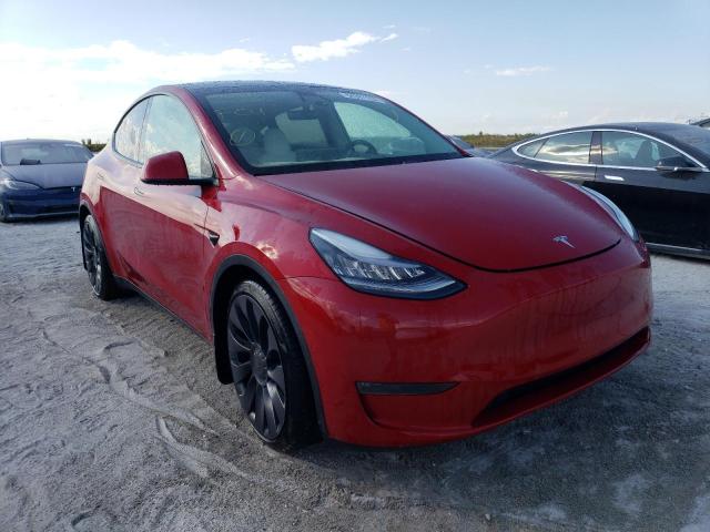 5YJYGDEF6MF073173 - 2021 TESLA MODEL Y أحمر صورة 1