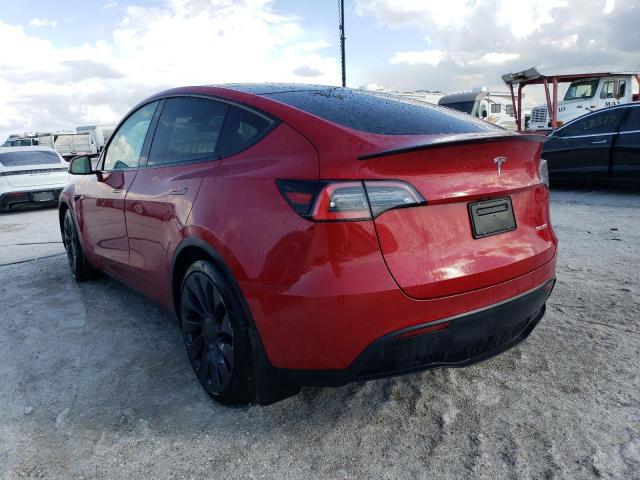 5YJYGDEF6MF073173 - 2021 TESLA MODEL Y أحمر صورة 3