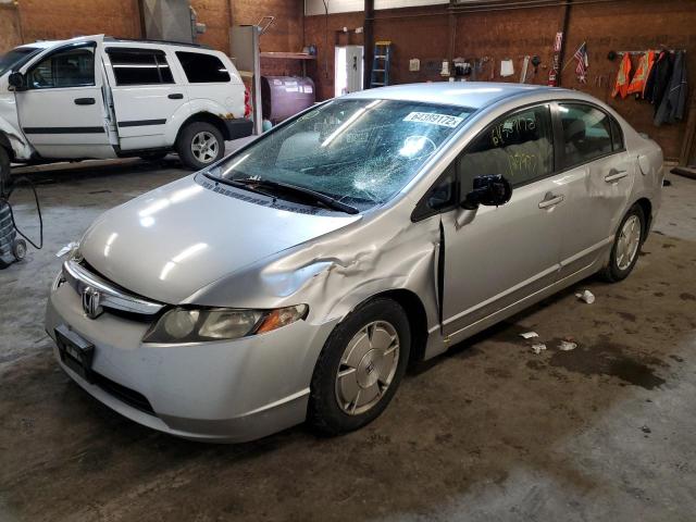 JHMFA36237S030866 - 2007 HONDA CIVIC HYBR SILVER photo 2