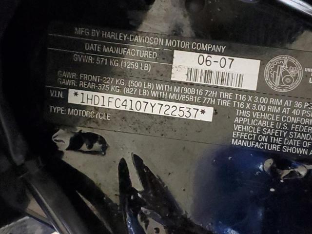 1HD1FC4107Y722537 - 2007 HARLEY-DAVIDSON FLHTCUI 蓝色 照片 10
