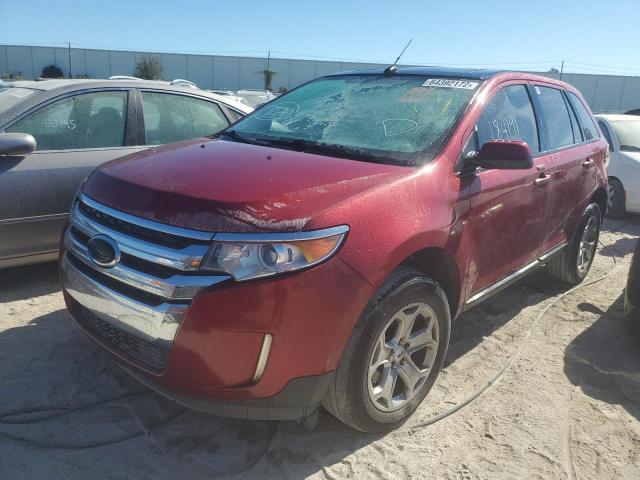 2FMDK3JCXDBC53204 - 2013 FORD EDGE SEL BURGUNDY photo 2