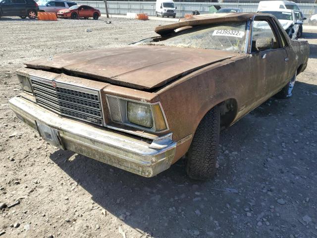 1W80J9K69989 - 1979 CHEVROLET EL CAMINO TAN photo 2