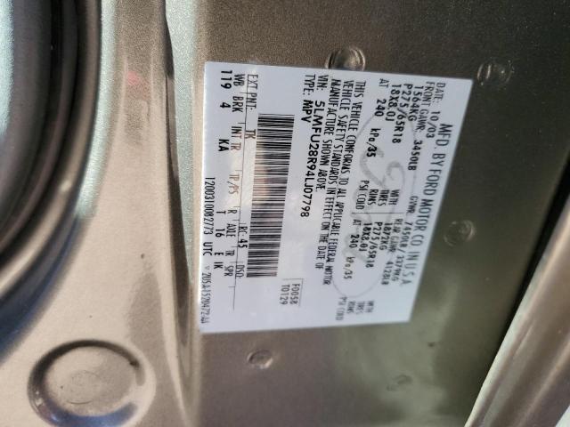 5LMFU28R94LJ07798 - 2004 LINCOLN NAVIGATOR თაფლისფერი ფოტო 10