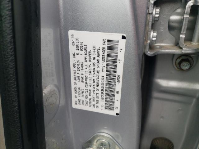 1HGCP3F88AA002373 - 2010 HONDA ACCORD EXL SILVER photo 10