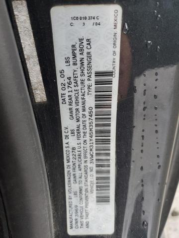 3VWCM31Y45M357450 - 2005 VOLKSWAGEN NEW BEETLE 灰色 照片 10