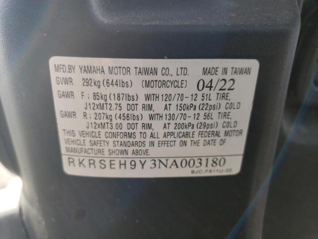 RKRSEH9Y3NA003180 - 2022 YAMAHA YW125 BLACK photo 10