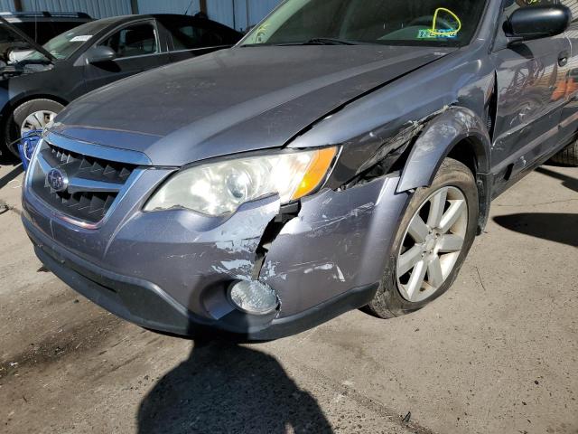 4S4BP61C287330690 - 2008 SUBARU OUTBACK GRAY photo 9