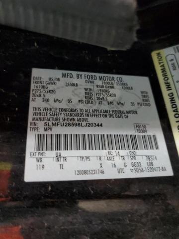 5LMFU28598LJ20344 - 2008 LINCOLN NAVIGATOR შავი ფოტო 10