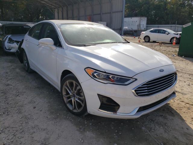 3FA6P0CDXKR138965 - 2019 FORD FUSION SEL WHITE photo 1