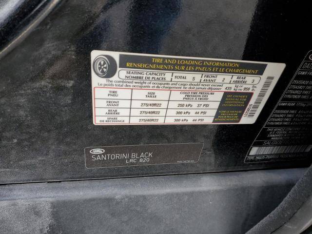 SALGV3EF6GA250516 - 2016 LAND ROVER RANGE ROVE BLACK photo 10