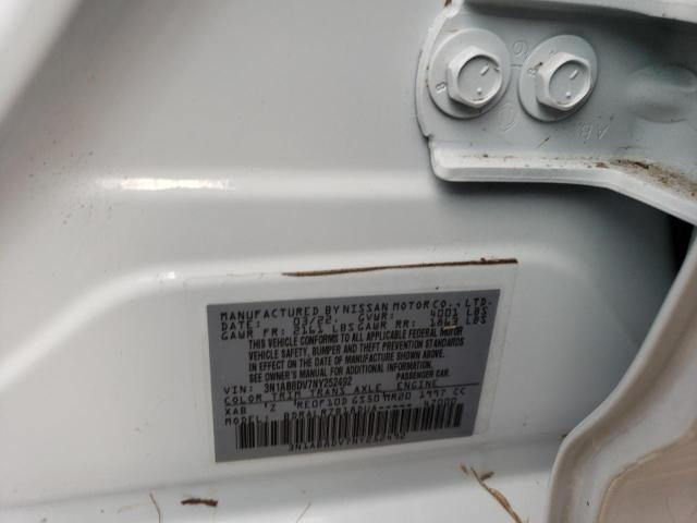 3N1AB8DV7NY252492 - 2022 NISSAN SENTRA SR WHITE photo 10