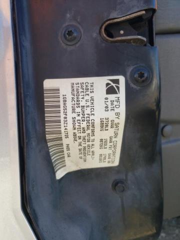 1G8AG52F03Z141725 - 2003 SATURN ION LEVEL SILVER photo 10