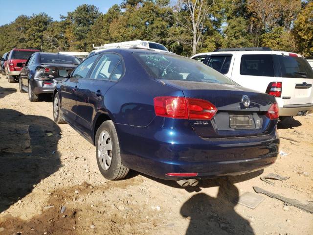 3VW2K7AJ5DM295423 - 2013 VOLKSWAGEN JETTA BASE 蓝色 照片 3