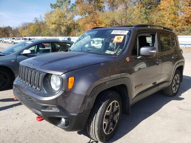 ZACCJBCB4HPE48850 - 2017 JEEP RENEGADE T GRAY photo 2