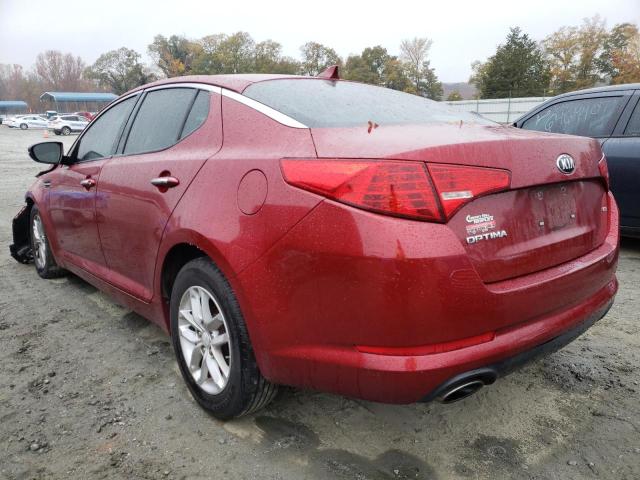 5XXGM4A75DG256595 - 2013 KIA OPTIMA LX RED photo 3