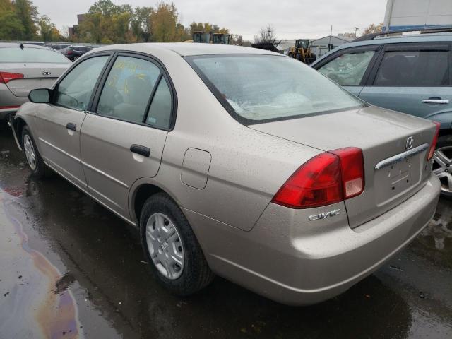 2HGES16511H611632 - 2001 HONDA CIVIC LX TAN photo 3