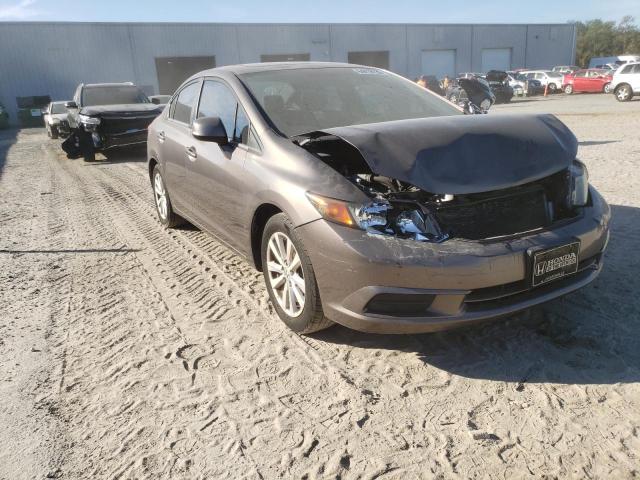 2HGFB2F92CH569293 - 2012 HONDA CIVIC EXL رمادي صورة 1