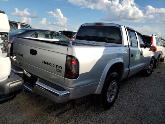 1D7HL48N54S717365 - 2004 DODGE DAKOTA QUA SILVER photo 4