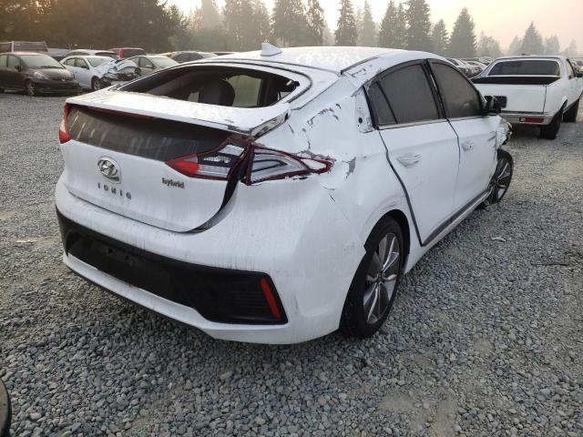 KMHC85LC4JU081387 - 2018 HYUNDAI IONIQ LIMI WHITE photo 4