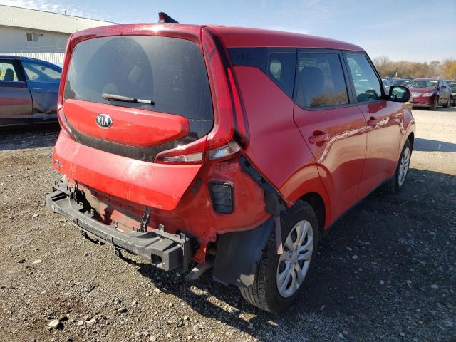 KNDJ23AU9L7034757 - 2020 KIA SOUL LX RED photo 4