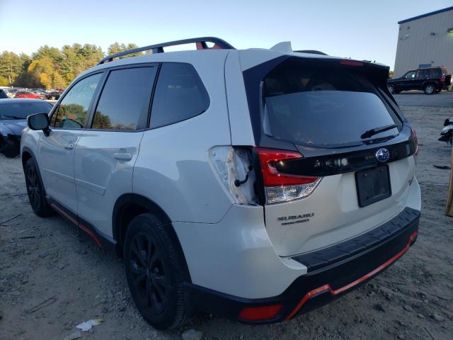 JF2SKAPC8KH537553 - 2019 SUBARU FORESTER S WHITE photo 3