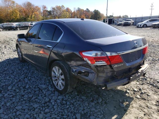 1HGCR2F84DA080013 - 2013 HONDA ACCORD EXL GRAY photo 3