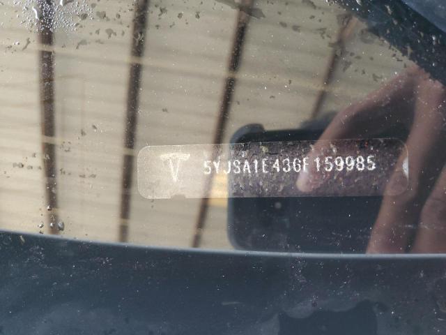 5YJSA1E43GF159985 - 2016 TESLA MODEL S Blanco foto 10