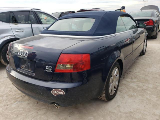 WAUDT48H24K012961 - 2004 AUDI A4 QUATTRO BLUE photo 4