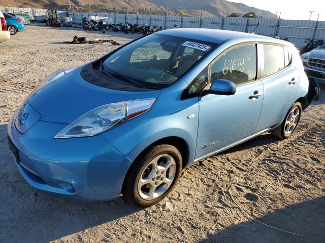 JN1AZ0CP7BT000181 - 2011 NISSAN LEAF SV BLUE photo 2