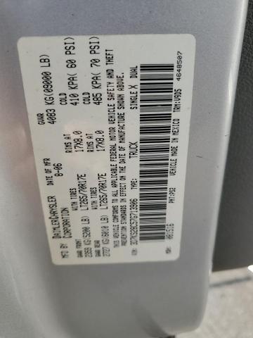 3D7KS28C57G713906 - 2007 DODGE RAM 2500 S SILVER photo 10