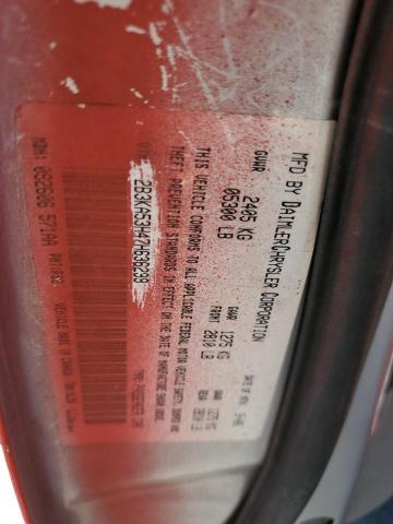 2B3KA53H47H636299 - 2007 DODGE CHARGER R/ RED photo 10