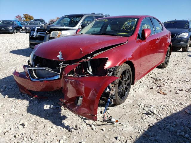 JTHCK262982022136 - 2008 LEXUS IS 250 RED photo 2