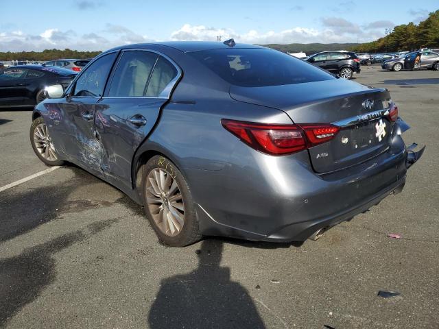 JN1EV7AR2KM592318 - 2019 INFINITI Q50 LUXE GRAY photo 3