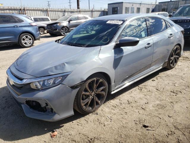 SHHFK7G44KU210402 - 2019 HONDA CIVIC SPOR BLUE photo 2