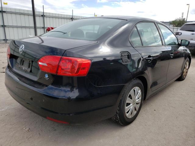 3VW2K7AJ8EM317853 - 2014 VOLKSWAGEN JETTA BASE BLACK photo 4