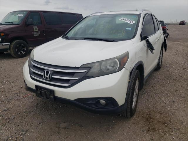 5J6RM3H7XCL014841 - 2012 HONDA CR-V EXL WHITE photo 2