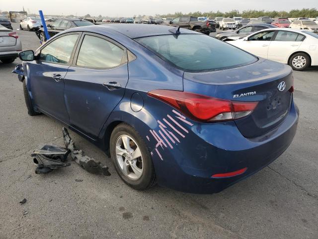 5NPDH4AE2FH644056 - 2015 HYUNDAI ELANTRA SE BLUE photo 3