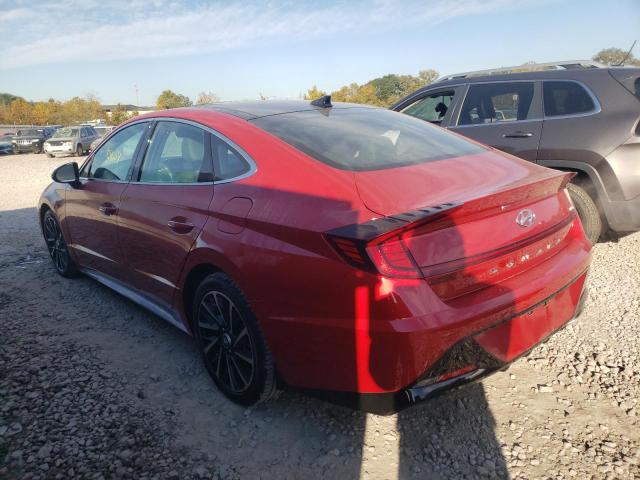 5NPEJ4J29LH036755 - 2020 HYUNDAI SONATA SEL RED photo 3