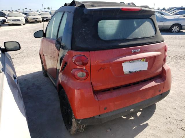 WMEEK31X48K118535 - 2008 SMART FORTWO PAS 红色 照片 3