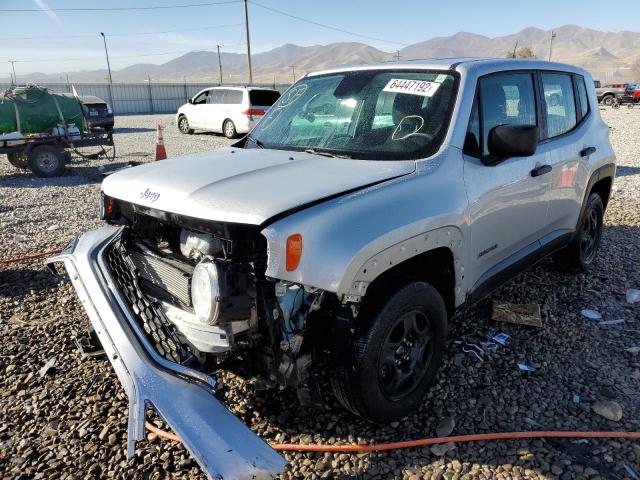 ZACCJBAB4JPH45819 - 2018 JEEP RENEGADE S SILVER photo 2