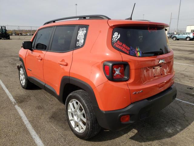 ZACNJBA1XKPK12498 - 2019 JEEP RENEGADE S ORANGE photo 3