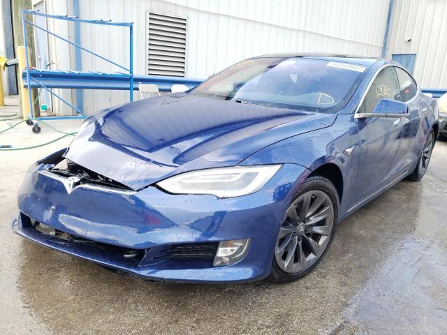 5YJSA1E20KF306058 - 2019 TESLA MODEL S Կապույտ լուսանկար 2