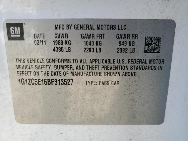 1G1ZC5E16BF****** - 2011 CHEVROLET MALIBU 1LT 白色 照片 10